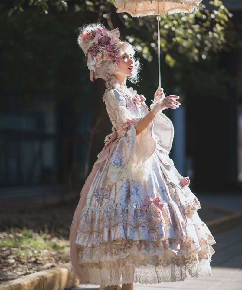 Miss Point エリザベス ロリィタ ドレス ピンク 薔薇花柄ワンピース