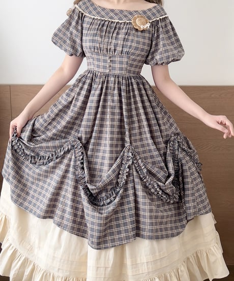Forest Wardrobe 森林のピクニック ロングワンピース、ペチコート [LO1384]