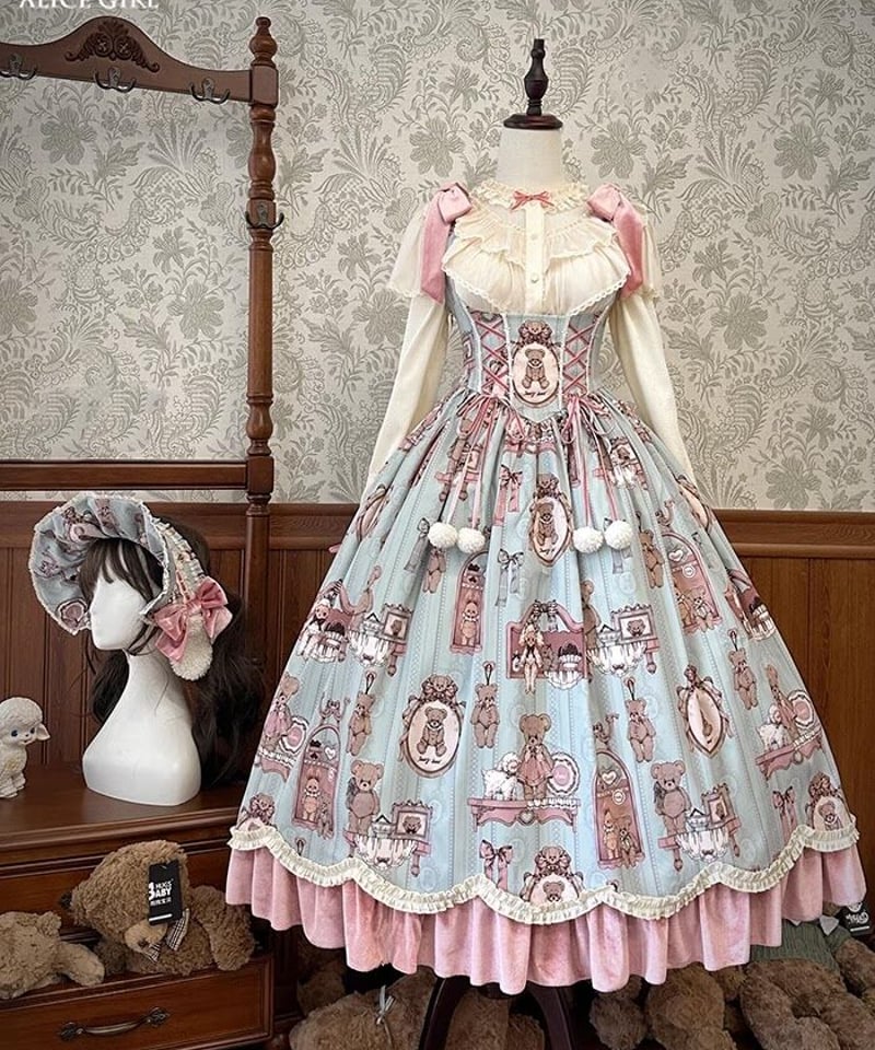 Alice Girl / ベアドールウォール ロリィタ JSK、OP、長袖 Alice Girl / ベアドールウォール ロリィタ JSK、OP、長袖