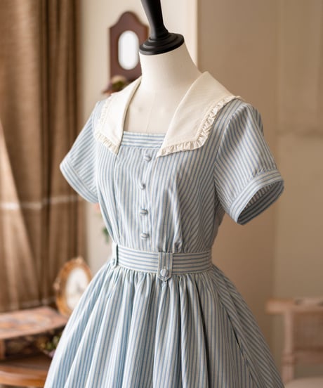 Forest Wardrobe /  悠久の森 ストライプワンピース、ペチコート [LO1578]