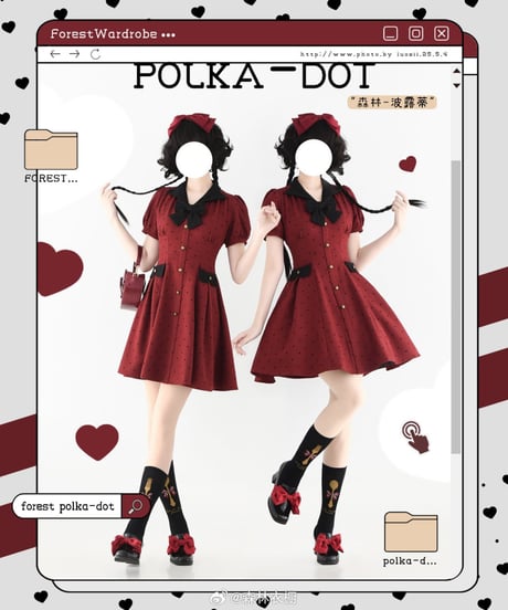 Forest Wardrobe 森林ポルカドット ワンピース [LO1419]