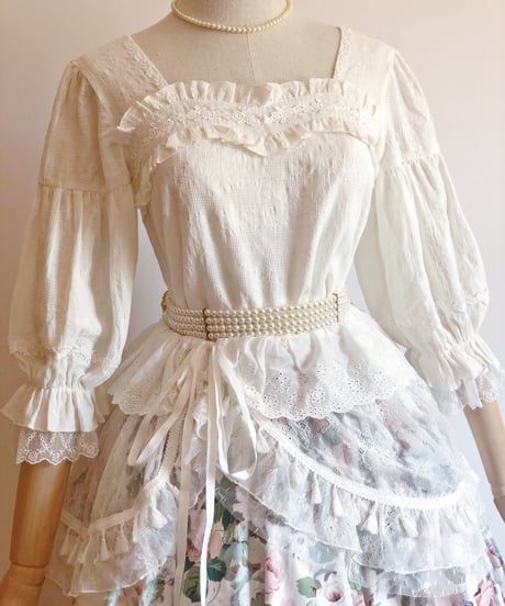 有一只小鳥 / 薔薇茶2.0 七分袖ブラウス [LO748]