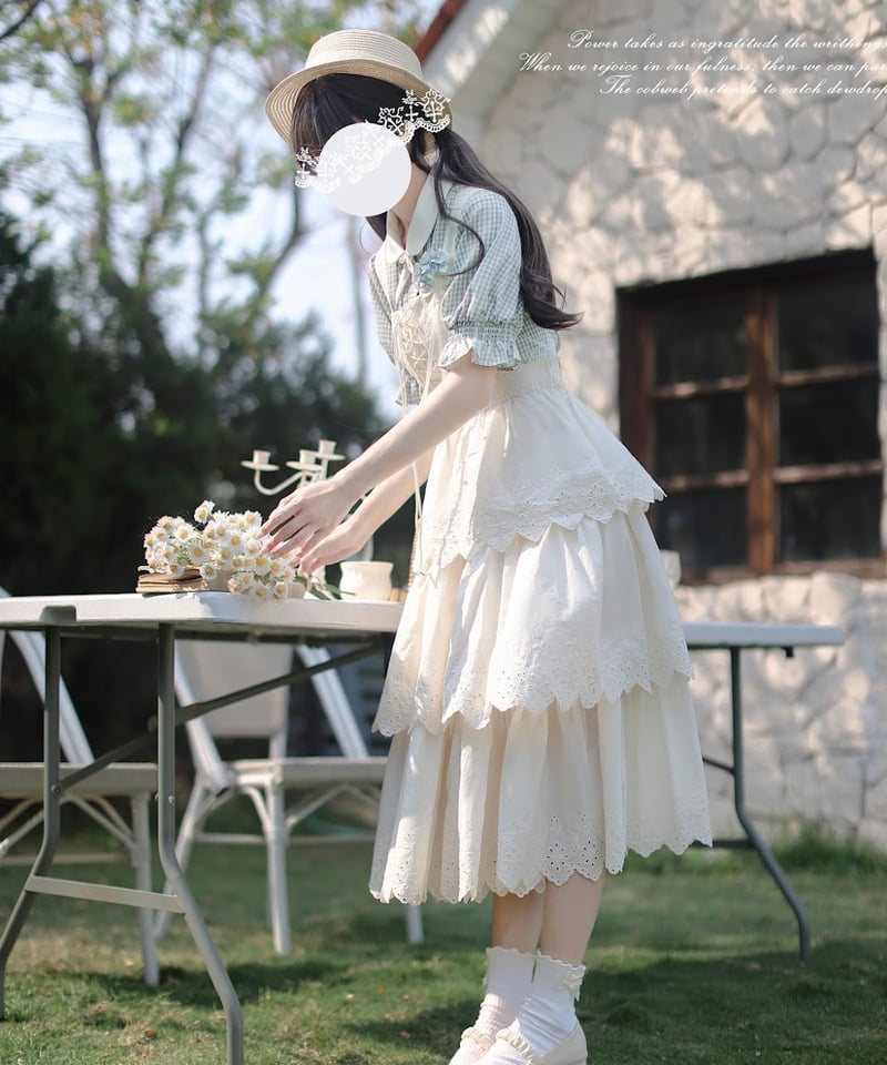 ロリィタ3点セット　JSK &ブラウス&ハット ロリィタ3点セット JSK &ブラウス&ハット ロリィタ3点セット JSK