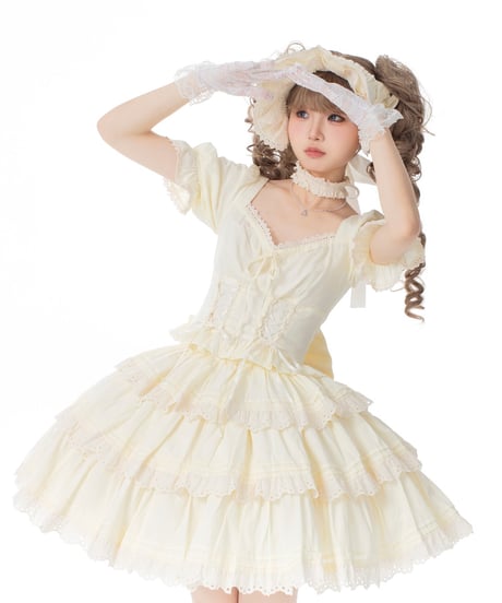 WF Lolita / Miss Flora   ロリィタドレス 綿 ブラウス＋スカートセット [LO973]