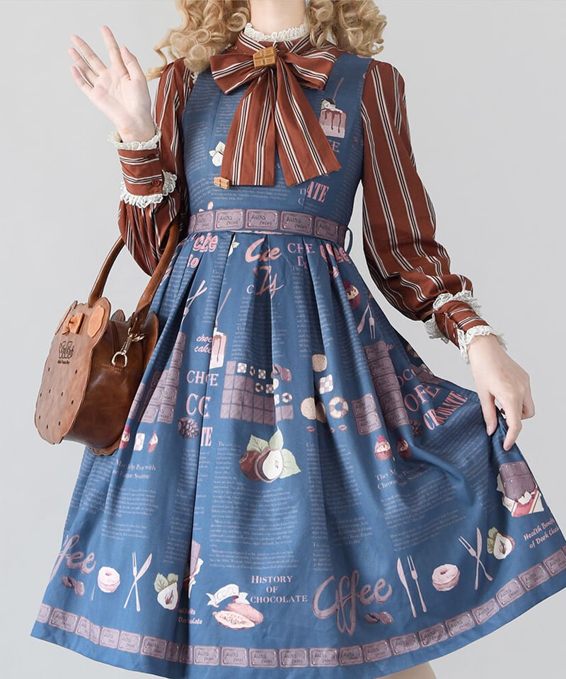 チョコミント　ロリィタ　jsk 最終値下げ SEASONZ スイートロリータ 甘ロリ ジャンパースカート チョコ