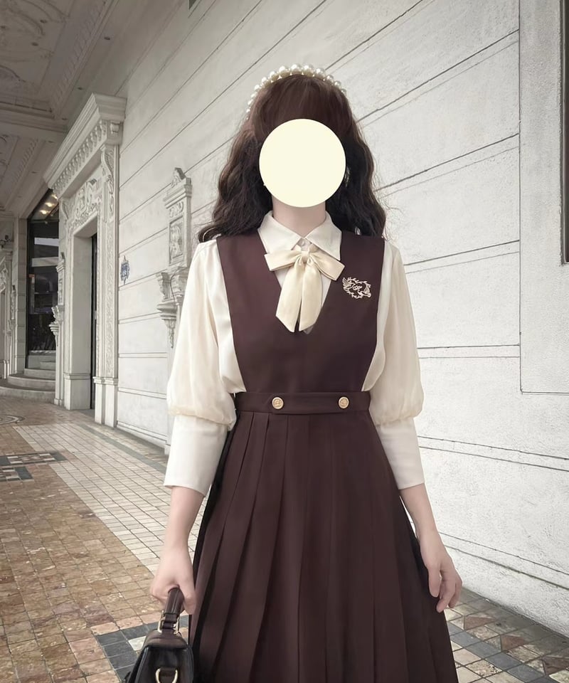 胡桃木JK / 金茶色の思い出 夏服 オリジナルJK制服 JSK, ブラウス