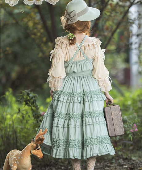 BOGUTA Lolita  クラシック ロリィタ ジャンパースカート ドレス ワンピース L [LO52]