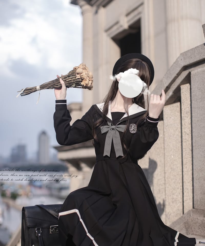 胡桃木JK / 蝶の詩 セーラーワンピース [LO1489] | Roses on the R