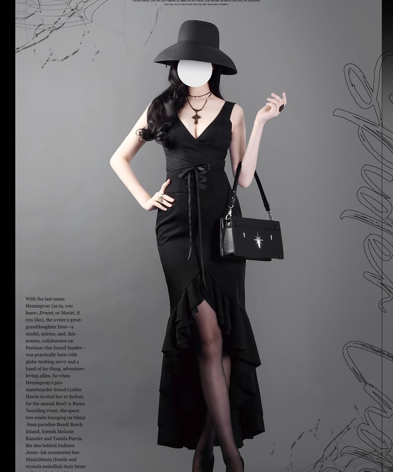 VantablackStudio / 幽霊蜘蛛・蜘蛛夫人 ゴシック フィッシュテイル