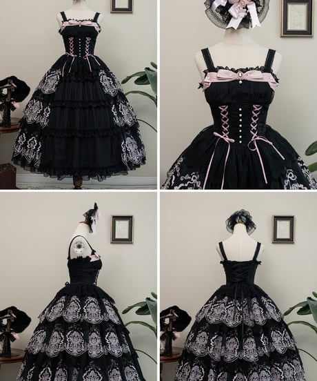 Miss Point / ミスポイントの花園 刺繍段々JSK [LO1473]