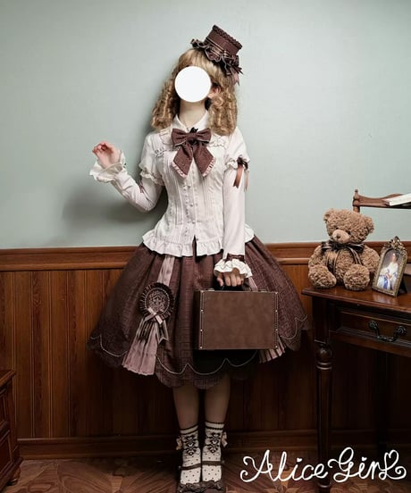 Alice Girl /  くまショコラビスケット ロリィタドレス JSK、SK、ブラウス、ジャケット⑥ [LO1525]