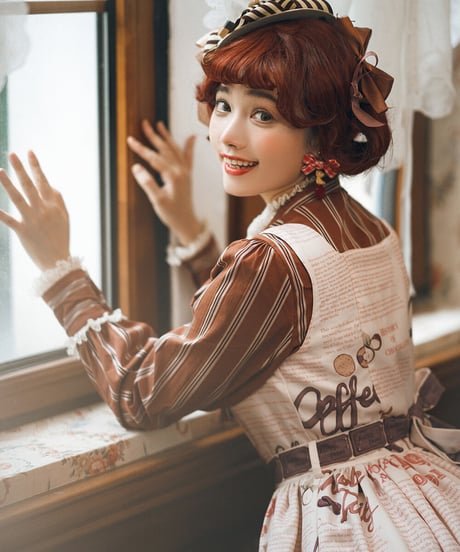 Miss Point チョコレートデイリー ロリィタ ストライプ ブラウス  [LO364]