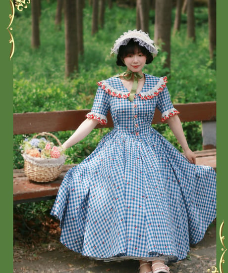Wizard of Oz / Antique book &  Fairy Tale Town レトロ ヴィンテージ風 ドレス [LO1457]