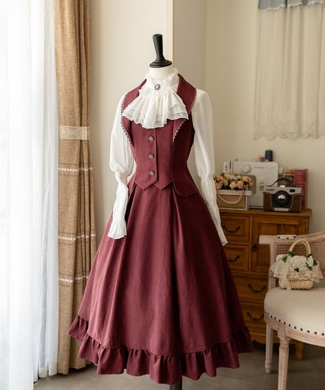 Forest Wardrobe 薄霧森林 コルセットスカート、ベスト、ブラウス [LO906]