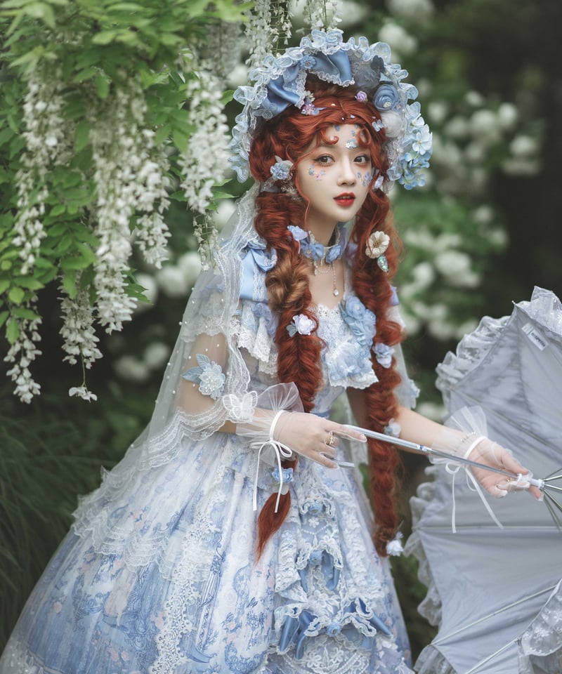 ロリータ　招き猫　ヨーロピアン　姫系　プリンセス 二匹の田園猫Lolita / Key to the Fairyland ロリィタドレス ワンピ