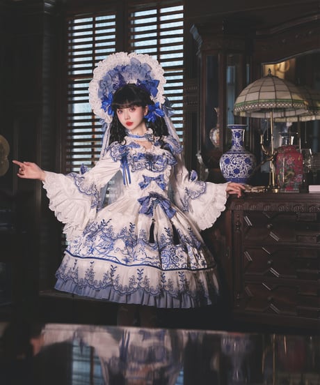 Bramble Rose /  磁韻華章コレクション 蝶恋青花 ロリィタドレス ワンピース set [LO1431]