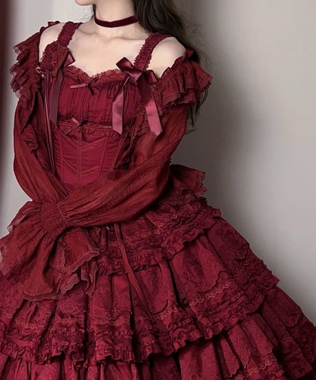 WF Lolita / Miss Flora  ロングSP ロリィタドレス スカート、キャミソール、ブラウス set[LO973]