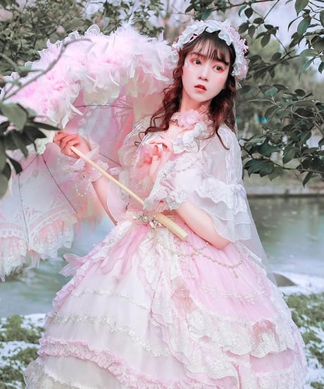 Dawn & Morning Dew Lolita / 朝露の花嫁 クラシックロリィタ アクセサリー （サックス、ピンク、白） [LO917]