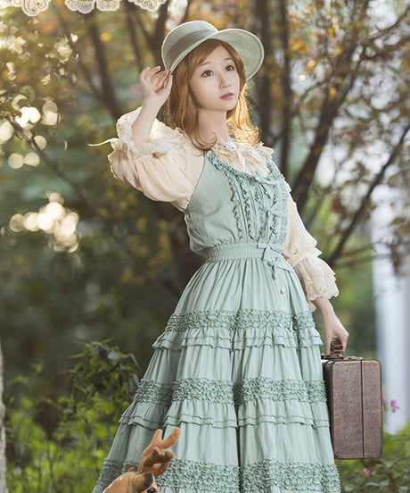 BOGUTA Lolita  クラシック ロリィタ ジャンパースカート ドレス ワンピース L [LO52]