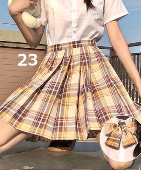 JK制服 スカート リボン セット  [SK83]