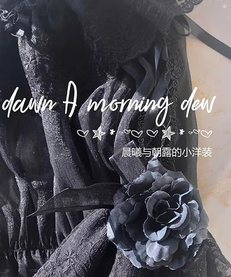 Dawn & Morning Dew Lolita / 朝露の花嫁 クラシックロリィタ アクセサリー （黒） [LO917]