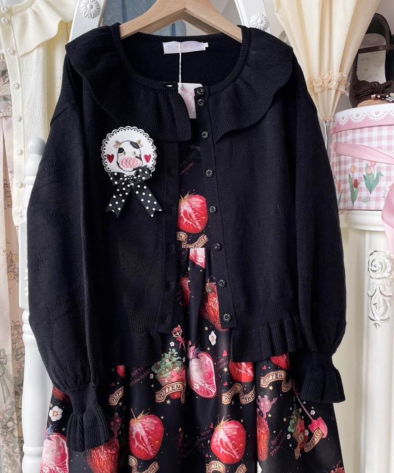 レオナール リネンカーディガン 花柄 リボン レオナール✨カーディガン コットン100% リボン 豪華花柄 トリム
