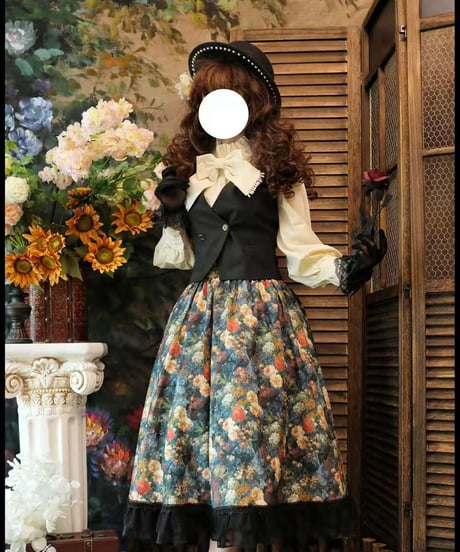有一只小鳥 / 薔薇庄園 花柄スカート [LO748]
