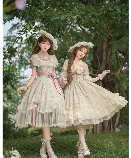 with PUJI Letter and Poetry / Rose Breeze ロリィタドレス set [LO1585]