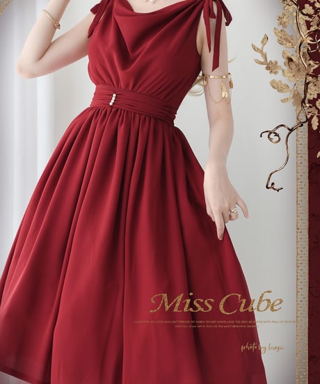 Miss Cube / 油画集 無地スイングカラー JSK、フライングスリーブJSK [LO1069]