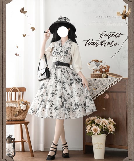 Forest Wardrobe 午後の森林 一型ワンピース [LO1175]