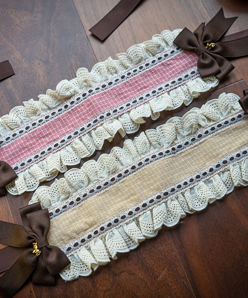 ハンドメイド＊紐つき三角巾(見本)ルシアンカントリー三角巾