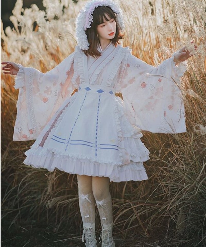 with PUJI / 和風アリス 小春日和op ロリィタドレス ワンピース with PUJI / 和風アリス 小春日和op ロリィタドレス ワンピース