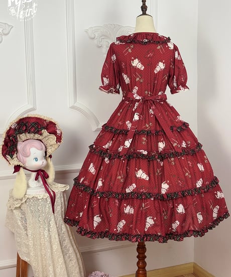 Miss Point 森のいちごとうさぎの夢 ロリィタドレス 前あきワンピース  [LO1292]