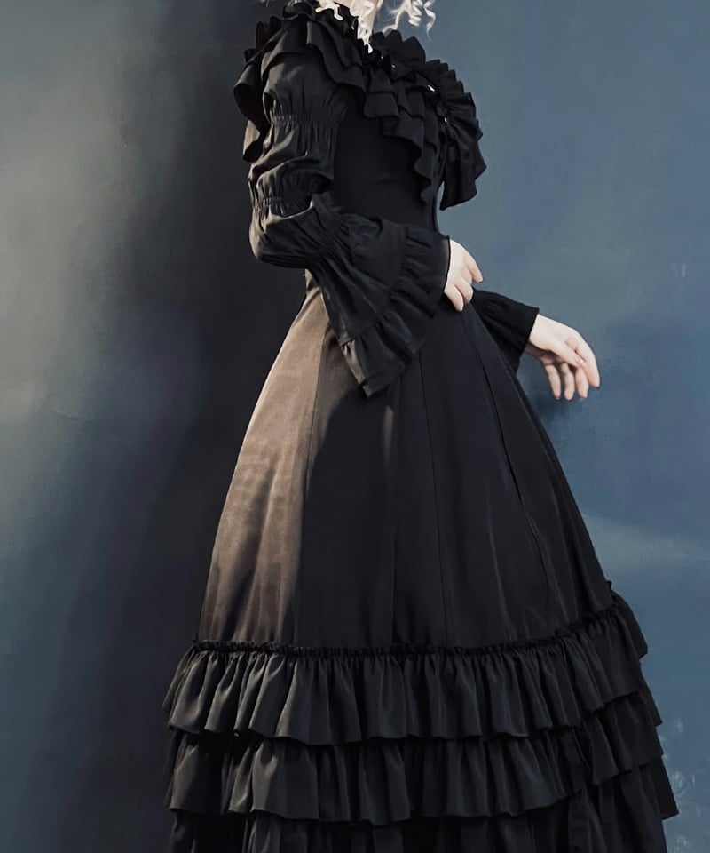 オリジナル ゴシック 暗黒系 吸血鬼 レース JSK ワンピース L182  