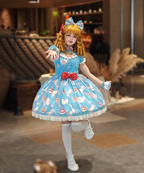 Miss Point / リボンと子ねこのスイーツタイム ロリィタワンピース、JSK [LO1437]