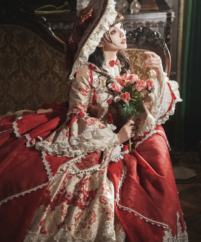 HinanaQueena / 洛璃 ロングドレス ウエディングドレス セット [LO1560]