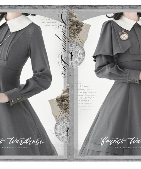 Forest Wardrobe 森林のアンティークチェスト ケープ付きワンピース [LO1286]