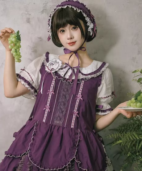 Miss Point 四季の果樹園 ロリィタドレス ブラウス、 花びらタブリエ、ペチコート [LO1611]