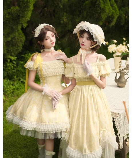 with PUJI Letter and Poetry / ペタル・メッセージ ロリィタドレス set [LO1590]