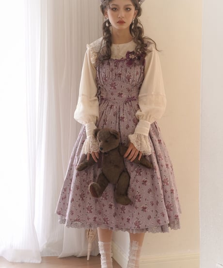 Little Plum 花と夢 コーデュロイ ロリィタドレス JSK [LO653]