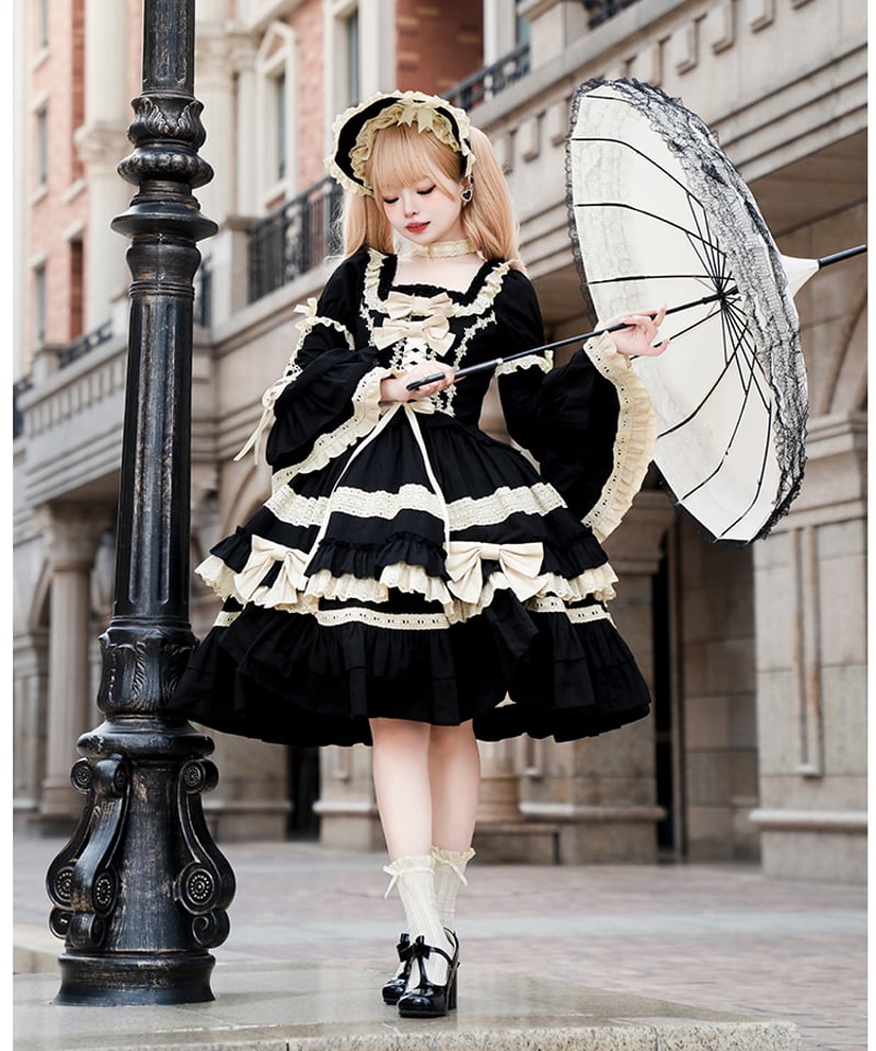 with PUJI / 第七夜章 ロリィタドレス コットンワンピース 6点セット