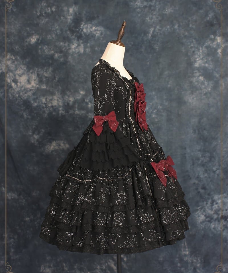 伯爵の花嫁 ゴシックロリータドレス ロリィタ ワンピース パーティー お茶会 QL ゴシックロリータ 花嫁 ロリィタ お茶会 ウェディング