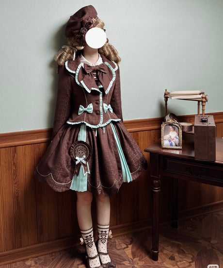 Alice Girl /  くまショコラビスケット ロリィタドレス JSK、SK、ブラウス、ジャケット⑥ [LO1525]