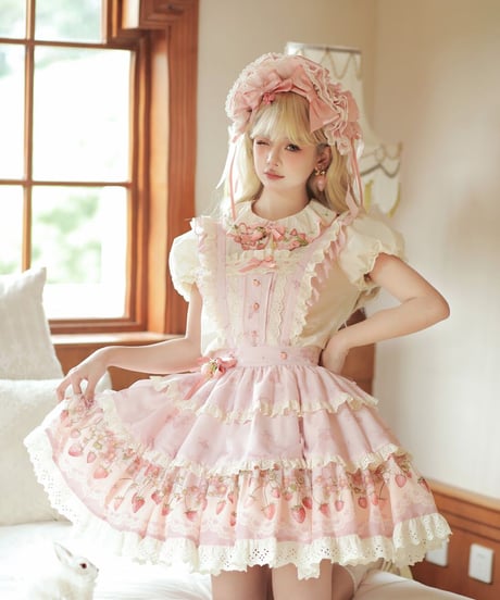 【まるさんかくしかく】ロリータドレス　Sサイズ×2枚 門りょうちゃん着用☆XSサイズあり【Glossy/グロッシー】フラワー