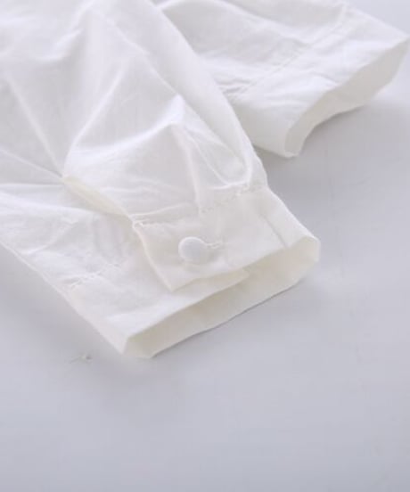 三重レースのドールカラーのかわいい比翼仕立のコットンブラウス XXL [BL198]