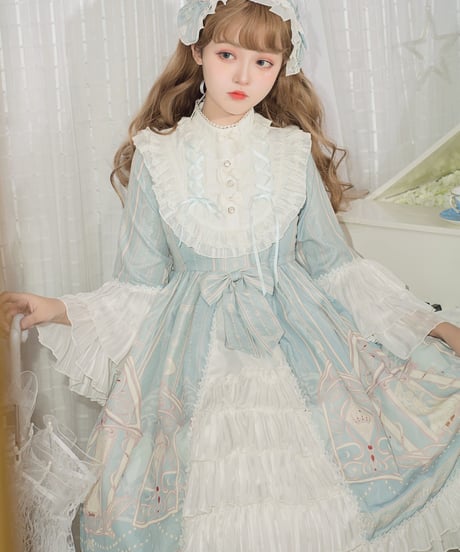 Uncle's Workshop 命軸シリーズ ロリィタドレス ワンピース +ヘッドドレス[LO271]