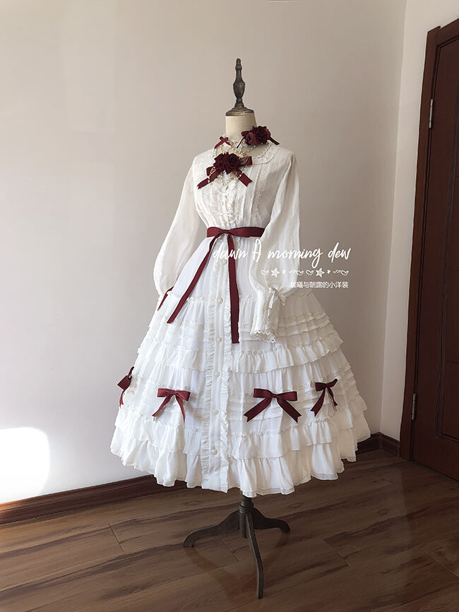 薔薇少女 クラシックロリィタ リボン4個＋ウエストリボン[LO195