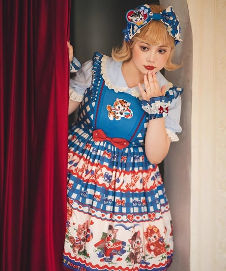 Miss Point / with kitty  フライングスリーブJSK [LO805]