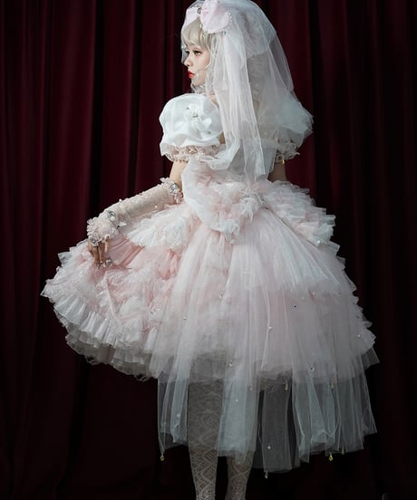 Henrietta / ムーンライトクリスタルドリーム ロリィタドレス ウエディングドレス ワンピース set [LO1288]