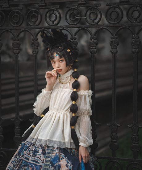 Dusk BASTET （ 黄昏贝斯特）エジプト風ロリィタ ホルターブラウス [LO350]